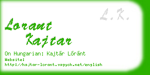 lorant kajtar business card